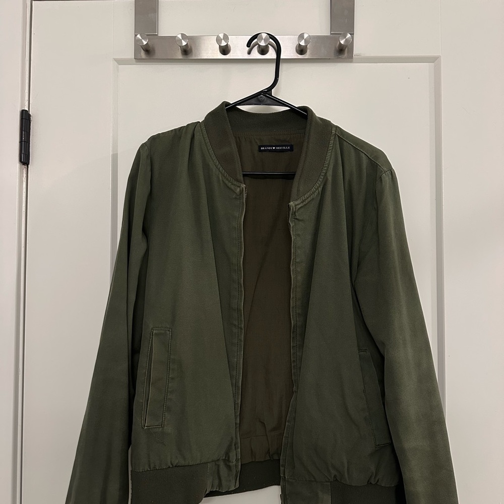 Olive Green Bomber Jacket